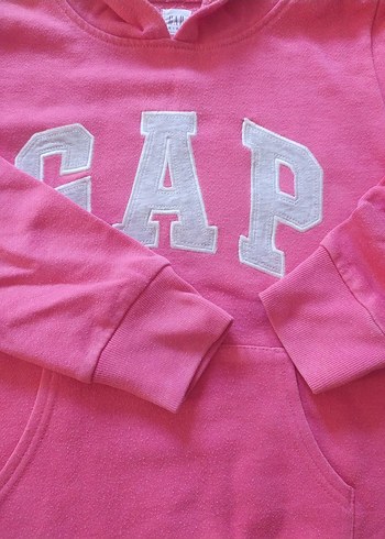 Kız Çocuk Pembe Kapüşonlu Sweatshirt - Görsel 2