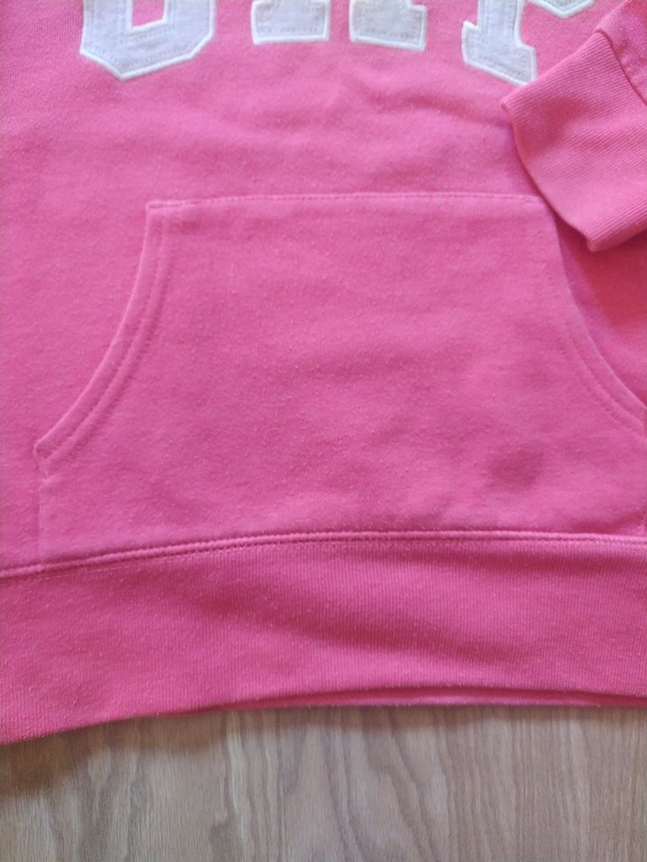 Kız Çocuk Pembe Kapüşonlu Sweatshirt - Görsel 5