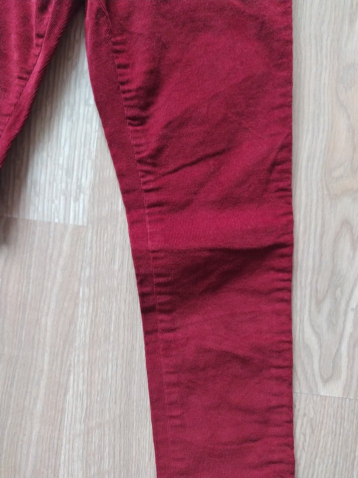 Bordo Kız Çocuk Dar Kesim Pantolon - Görsel 3