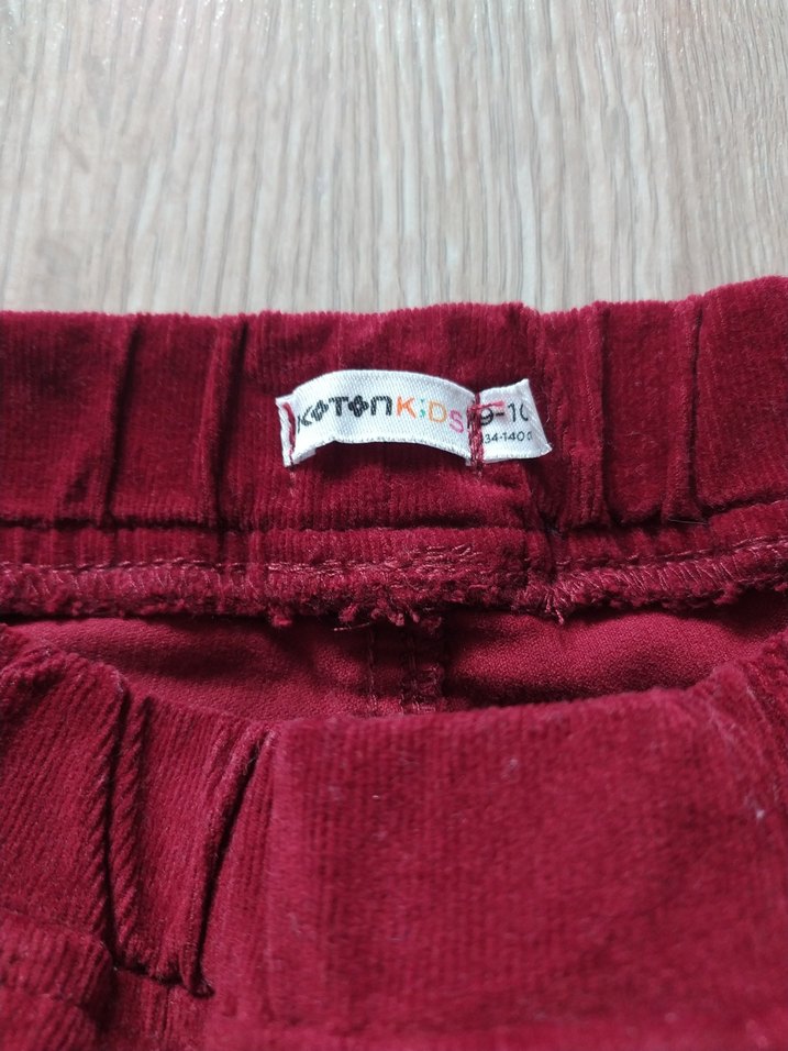 Bordo Kız Çocuk Dar Kesim Pantolon - Görsel 4