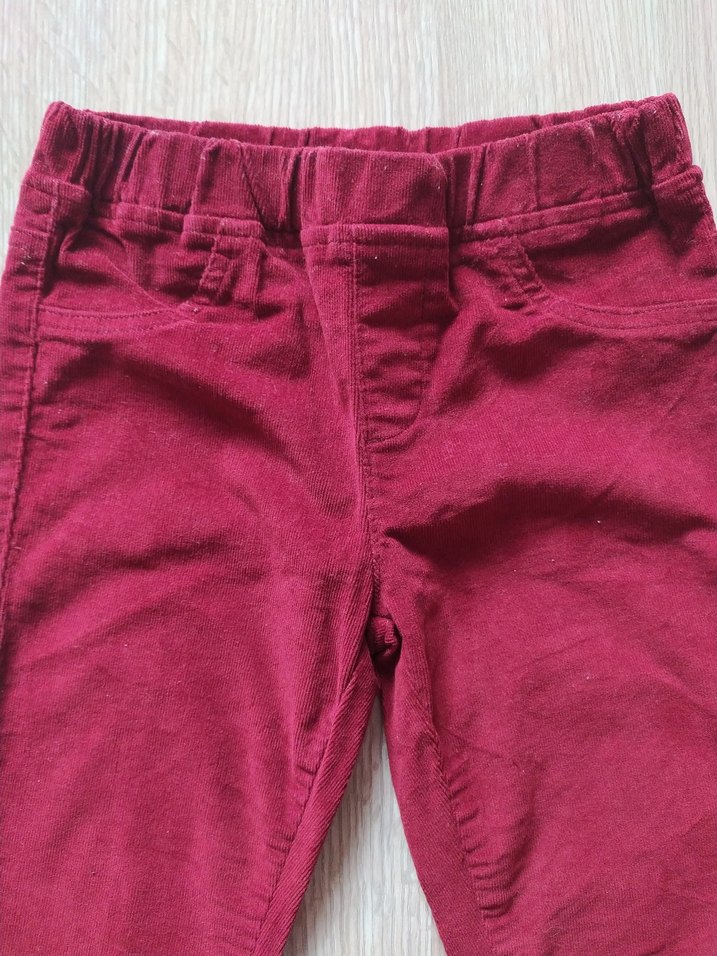 Bordo Kız Çocuk Dar Kesim Pantolon - Görsel 2