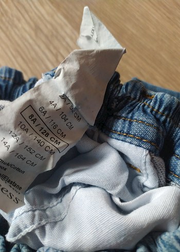 Kız Çocuk Gri Mavi Baggy Kot Pantolon - Görsel 6