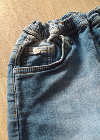 Kız Çocuk Gri Mavi Baggy Kot Pantolon - Görsel 4