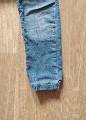 Kız Çocuk Gri Mavi Baggy Kot Pantolon - Görsel 7