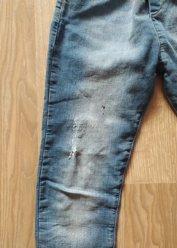 Kız Çocuk Gri Mavi Baggy Kot Pantolon - Görsel 2