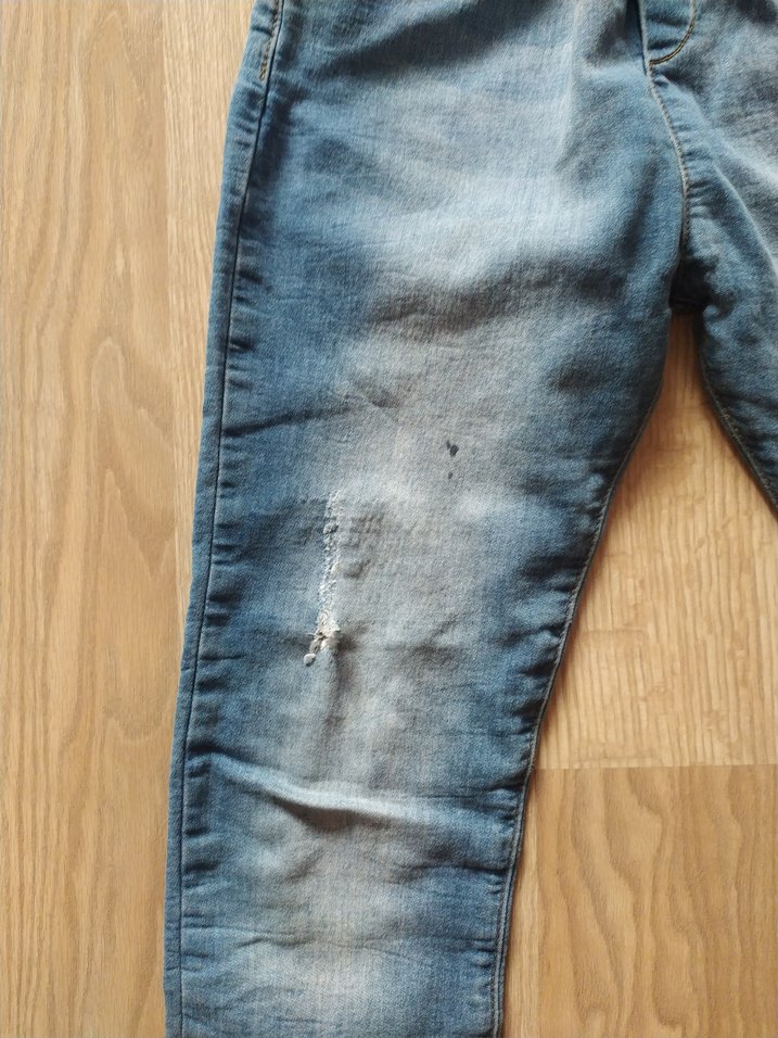 Kız Çocuk Gri Mavi Baggy Kot Pantolon - Görsel 2