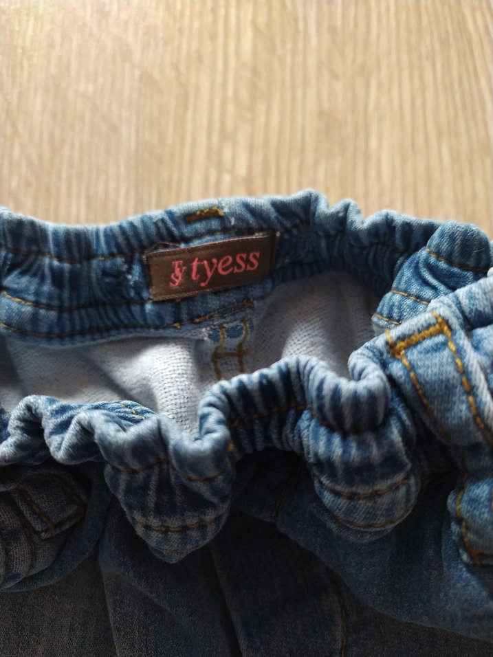 Kız Çocuk Gri Mavi Baggy Kot Pantolon - Görsel 5