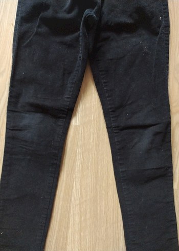 Kız Siyah Elastik Bel kadife Pantolon - Görsel 2