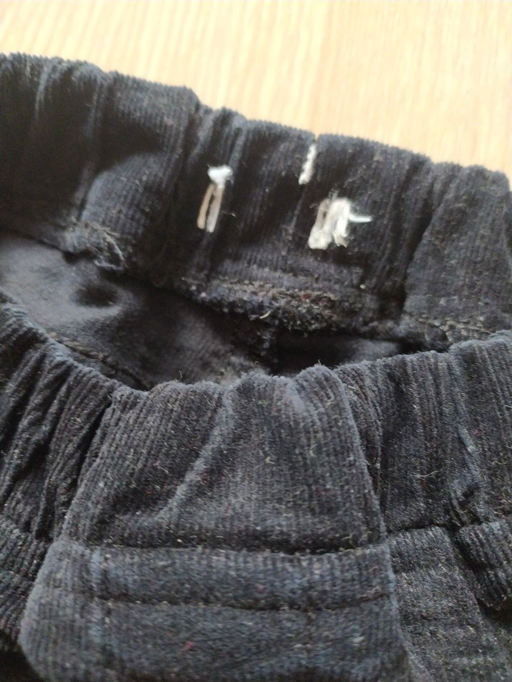 Kız Siyah Elastik Bel kadife Pantolon - Görsel 4