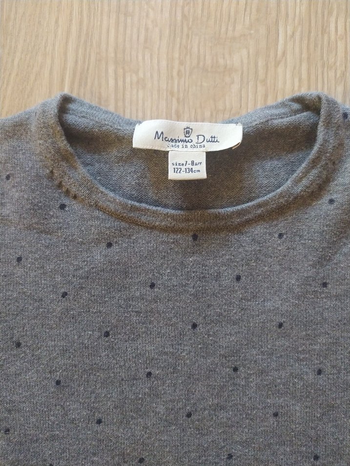 Kız Çocuk Gri Triko Uzun Kollu Kazak - Görsel 2