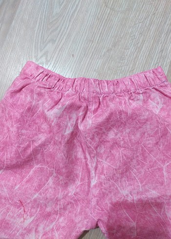 Pembe Bağlama Desenli Kumaş Pantolon - Görsel 6