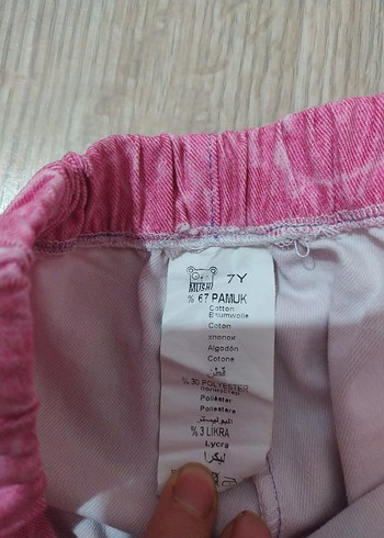 Pembe Bağlama Desenli Kumaş Pantolon - Görsel 3