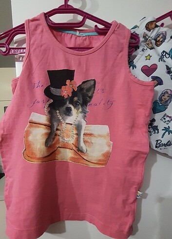 5 Yaş Beden çeşitli Renk Barbie sort ve tshirt