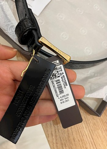 Siyah Deri Kadın Kemer VAKKO Tokalı - Görsel 3