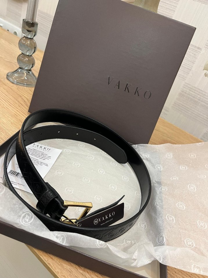 Siyah Deri Kadın Kemer VAKKO Tokalı - Görsel 4
