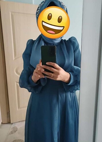 Bir defa giyilmiş temiz tesettür abiye - Görsel 9