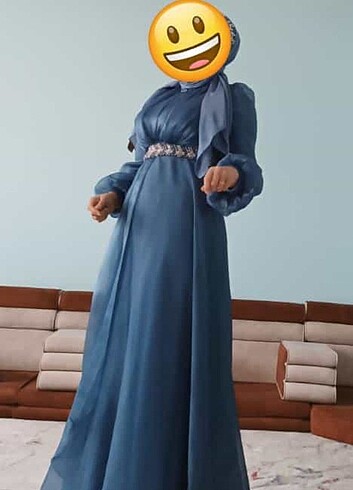 Bir defa giyilmiş temiz tesettür abiye - Görsel 10