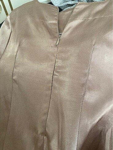 Vizon rengi elbise - Görsel 12