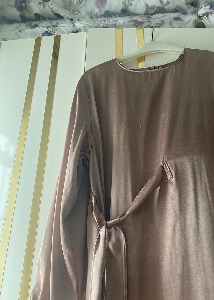 Vizon rengi elbise - Görsel 3