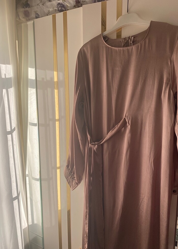 Vizon rengi elbise - Görsel 5