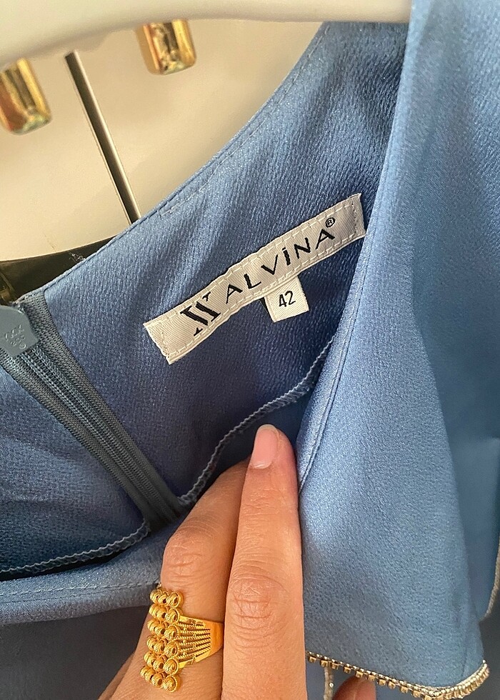 İndigo rengi alvina tunik - Görsel 3