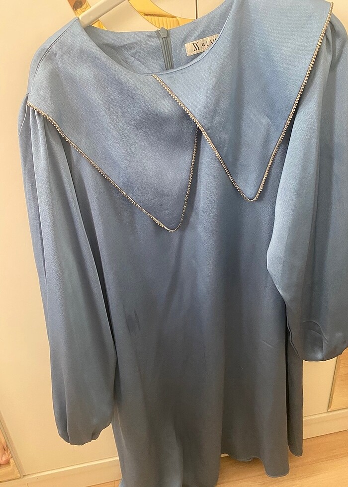 İndigo rengi alvina tunik - Görsel 5