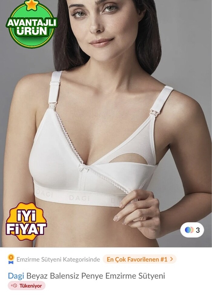 Emzirme sütyeni etiketli - Görsel 2