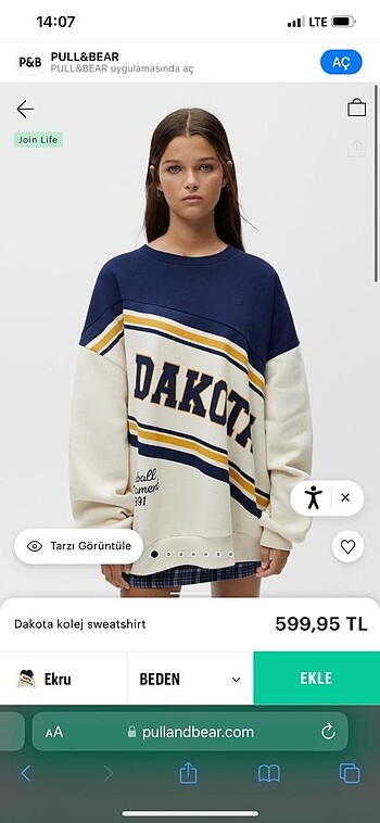 Pull&bear etiketli sweatshirt