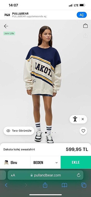 Pull and Bear Pull&bear etiketli sweatshirt