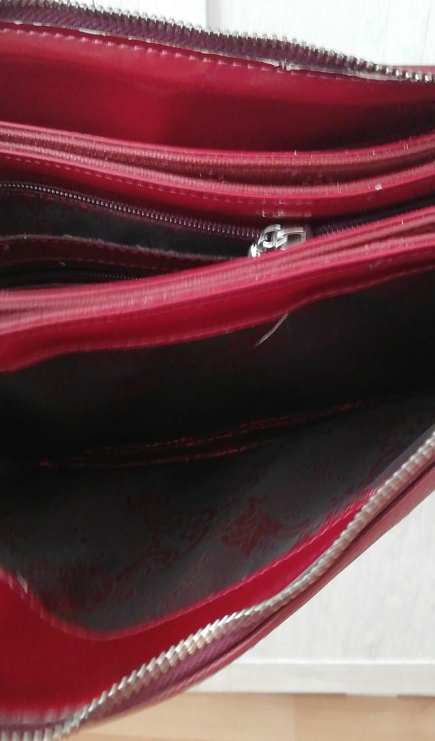 Bordo Deri Kadın Askılı Çanta - Görsel 4