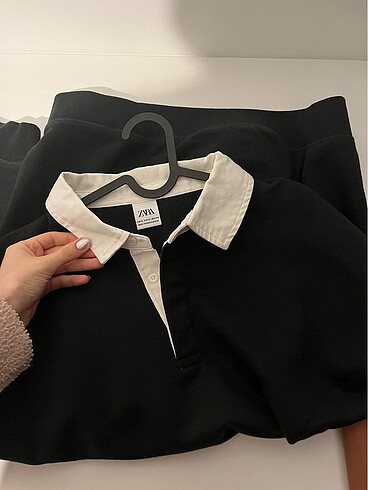 Zara erkek kontrast yaka Polo tişört - Görsel 4