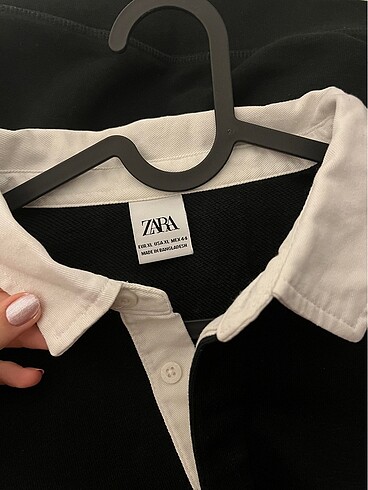 Zara erkek kontrast yaka Polo tişört - Görsel 3