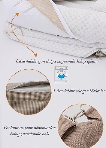  Beden Renk Umay cantalı reflü yatağı babynets