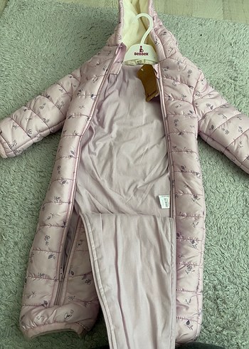 Pembe Nakışlı Kız Bebek Tulum - Görsel 4