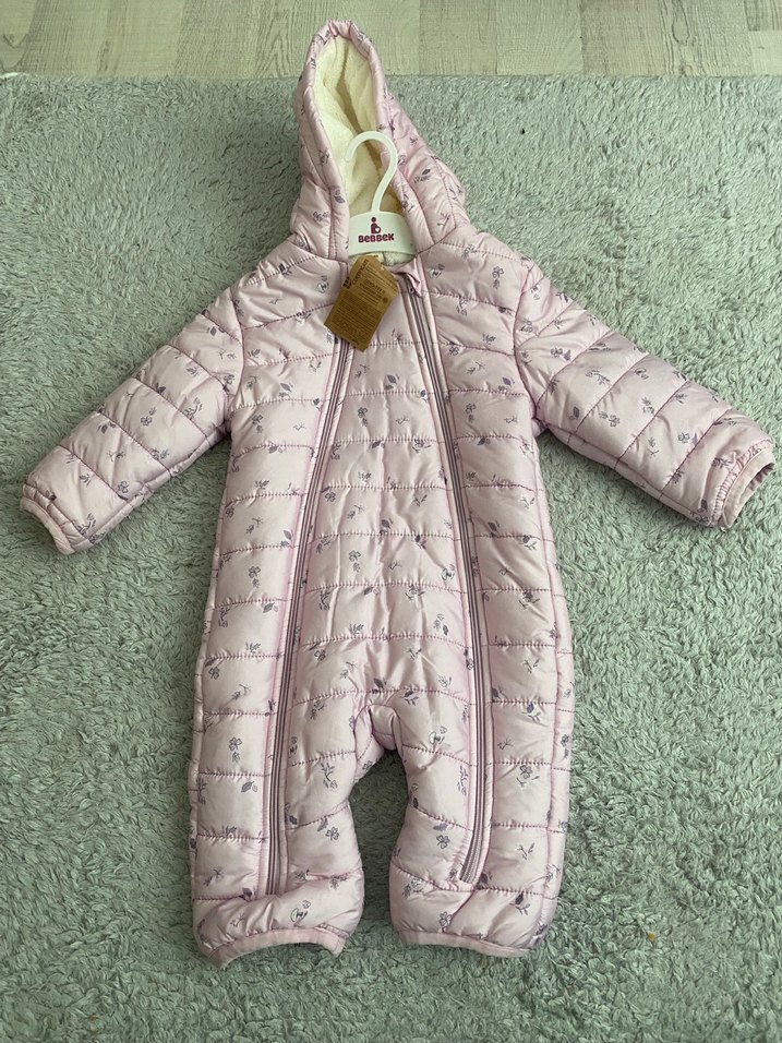 Pembe Nakışlı Kız Bebek Tulum - Görsel 2