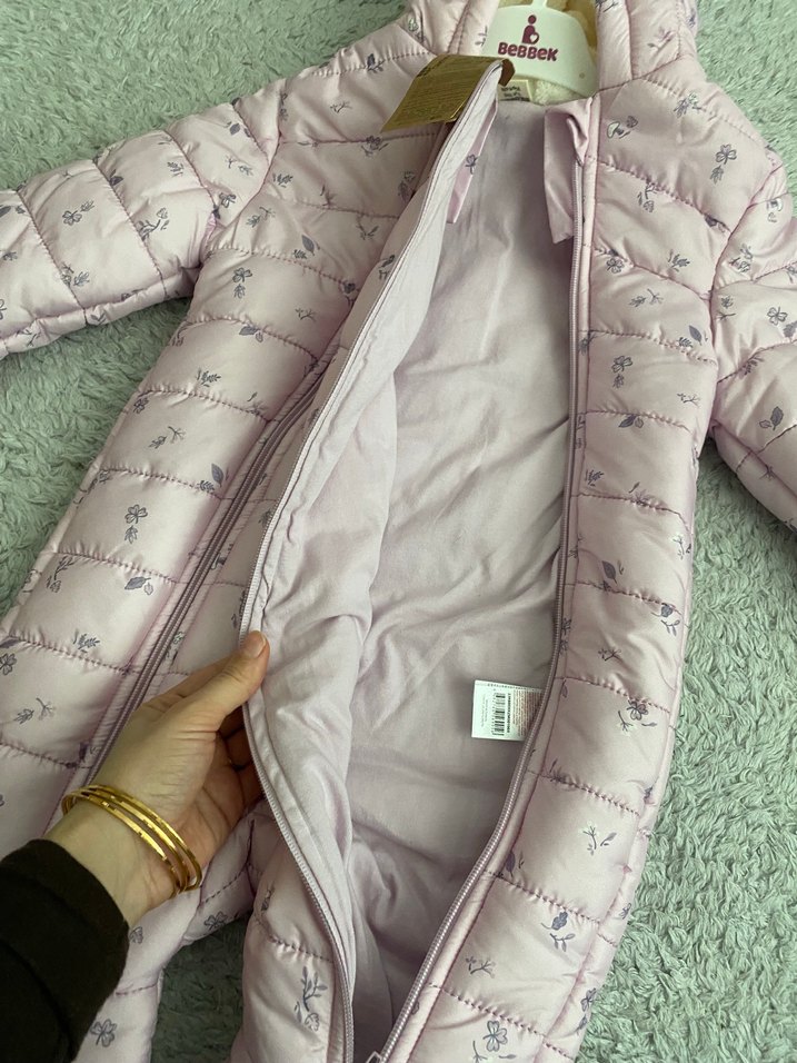 Pembe Nakışlı Kız Bebek Tulum - Görsel 3