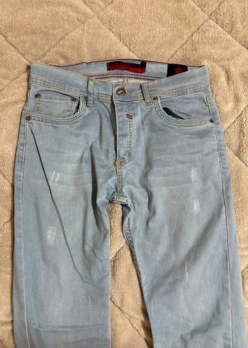 Erkek Gri Mavi Regular Fit Denim Jean - Görsel 2