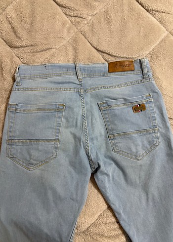 Erkek Gri Mavi Regular Fit Denim Jean - Görsel 3