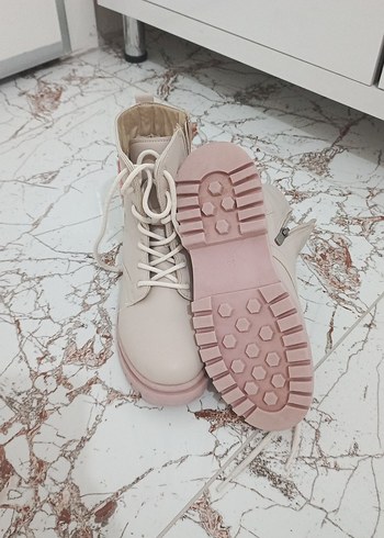 Bej Bağcıklı Stiletto kız çocuk bot pepino - Görsel 4