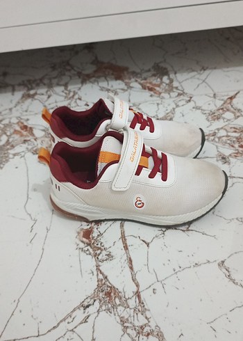 Beyaz Erkek Çocuk Spor Ayakkabı Velcro - Görsel 2