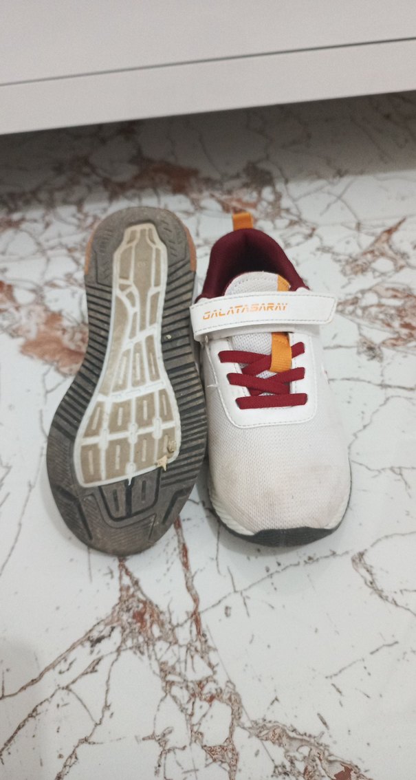 Beyaz Erkek Çocuk Spor Ayakkabı Velcro - Görsel 3