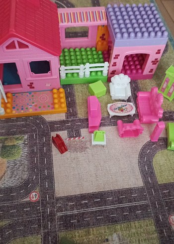 Renkli Pembe Oyun Evi ve Mobilya Seti - Görsel 3
