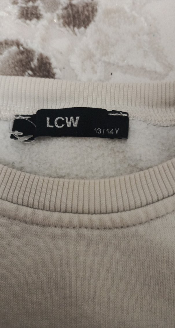 Beyaz Baskılı Kadın Sweatshirt - Görsel 3