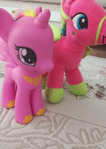 Renkli Pembe Peluş At Oyuncak - Görsel 4