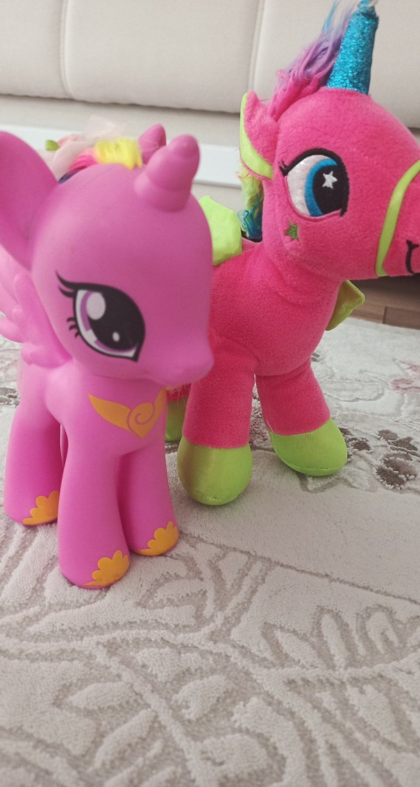 Renkli Pembe Peluş At Oyuncak - Görsel 4