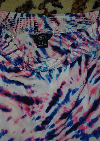 Kadın Çok Renkli Mini Tulum - Görsel 4