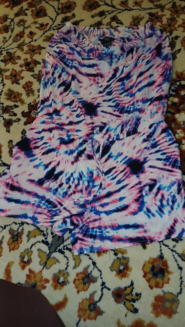 Kadın Çok Renkli Mini Tulum - Görsel 2