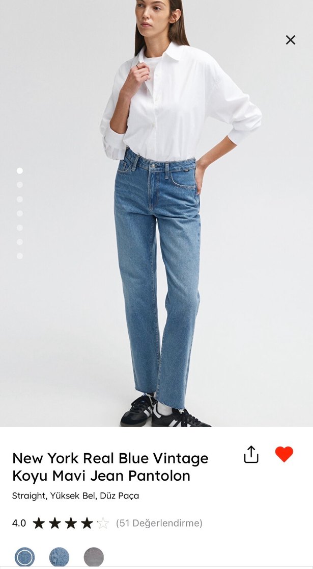 New York real blue vintage mavi jeans - Görsel 3