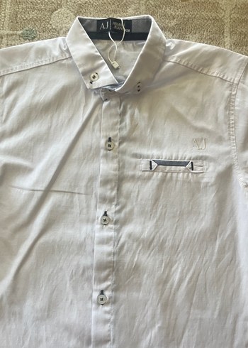 Armani Jeans Erkek Kısa Kollu Keten Gömlek
