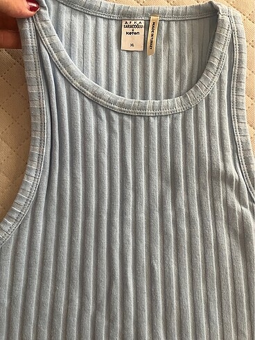 Koton fitilli halter yaka crop bluz